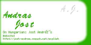 andras jost business card